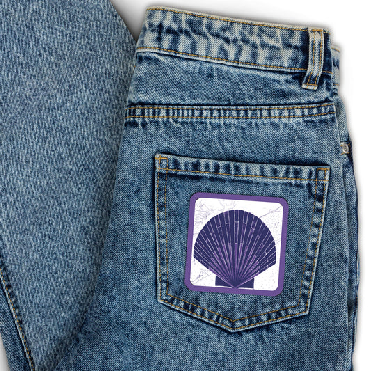 Scallop embroidered patch