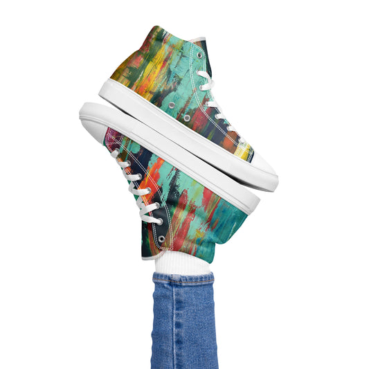 Abstract Art Women’s high top canvas shoes